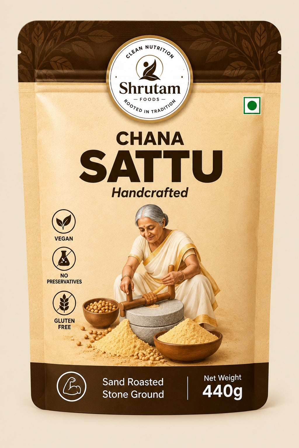 Shrutam Handcrafted Chana Sattu 440 grams